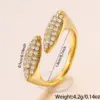 Wholesale Geometric Rings For Adults Featuring Waterproof Non Tarnish 304 Stainless Steel With 18K Real Gold PVD Coating And Zircon Inlay