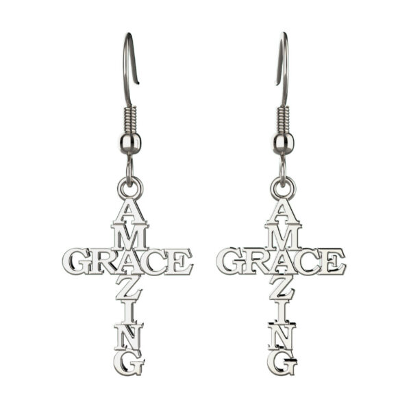 oly-1d7803ef28f99fa6558b4897df5ff2bc Wholesale Stainless Steel Letter Ear Hook Grace Earrings Jewelry Manufacturer