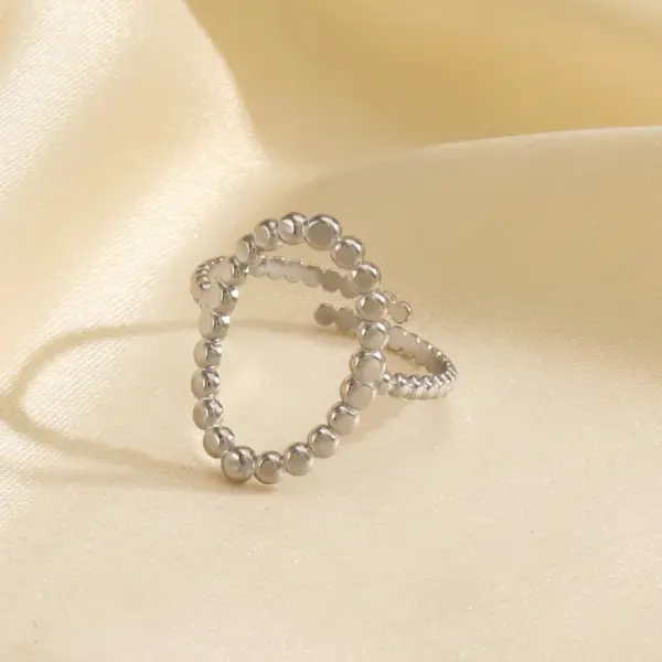 Wholesale Ion Plating (IP) 18K Gold Plated Oval 304 Stainless Steel IG Style Waterproof Non Tarnish Open Rings
