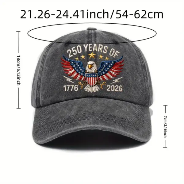 Wholesale Retro United States Baseball Cap With Curved Brim, Breathable Design Featuring Printing Craft, Perfect For America's 250th Anniversary