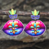 oly-1d9d2a102f76e292774ed28acb67db48 Wholesale Carnival Earrings Mask Crown Duck Boots Lipstick Zijin Holiday Atmosphere Earrings