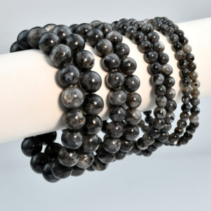 Wholesale temu hot black glitter bracelet men's and women's all-match bracelet 8mm handmade round bead bracelet cross-border jewelry