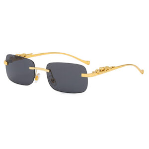 gold frame black gray sheet