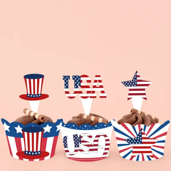 Wholesale Independence Day Party Cake Decorating Supplies In Paper For Festive Celebration