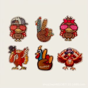 Wholesale Acrylic Carnival Thanksgiving Turkey Earrings Accessories DIY Earrings Pendant Mobile Phone Shell Pendant Accessories Accessories