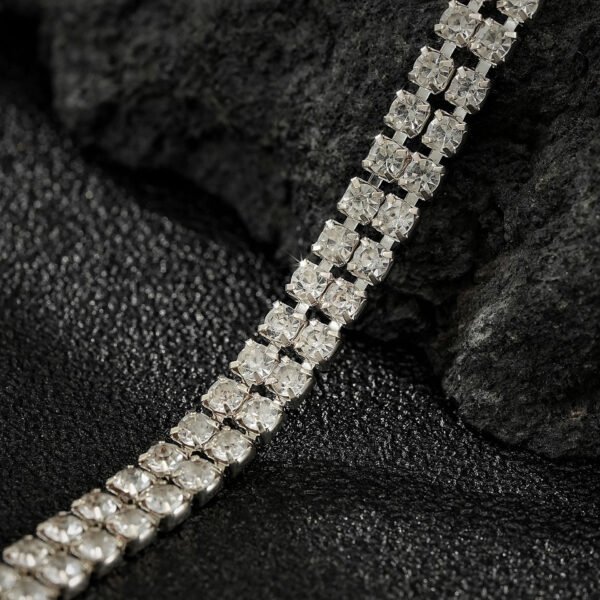 oly-1dd3dbb418626b8181c6a2e46504ad7b Wholesale promotion personality necklace fashion simple double-layer rhinestone necklace adjustable collar necklace