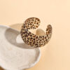 oly-1e0e77242739fe1b3ffc6b4dedf7dde3 Wholesale Fashionable Leopard Print Open Wide Version C-Shaped Acetate Bracelet Export Exaggerated Geometric Pattern Bracelet