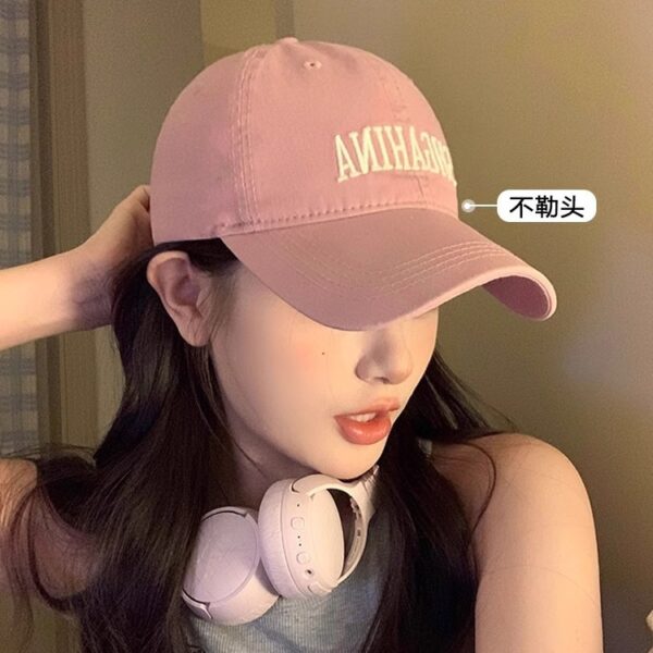 Wholesale Wide Brim Big Head Wai Pink Baseball Cap Women's Summer Large Deepened Cotton Deep Top Duck Tongue Hat