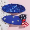 Wholesale American Independence Day Butterfly Decorative Hair Clip Girl Star Hair Accessory Shiny Highlight Rainbow