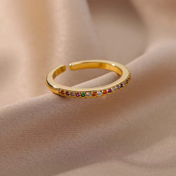 oly-1e43630e6735fff75b0e4b16f60693d3 Wholesale selling zircon ring ins female fashion design feeling 18K gold plated ring ring ring jewelry rings