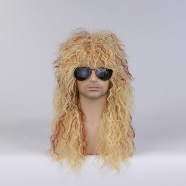 Wholesale beggar wig long curly hair stage Halloween explosions men's fluffy hairstyle beggar crazy full head cover