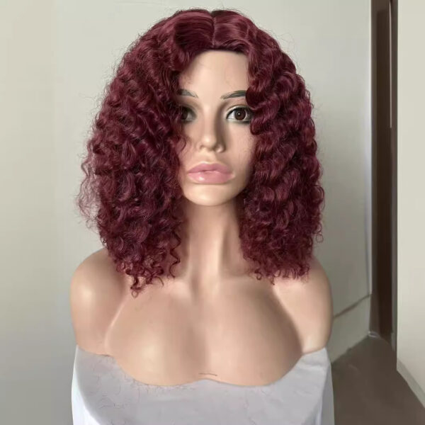 Wholesale women's long bangs explosion head winding tube black spring roll short curly hair full top head cover