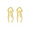 Wholesale 1 Pair Casual Hawaiian Commute Jellyfish Shell Copper 18K Gold Plated Ear Studs