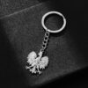 Wholesale Retro Polish National Emblem Eagle Keychain Decoration Men's and Women's Ethnic Style Versatile Titanium Steel Accessories Product