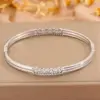 Wholesale Solid Color Roman Style Bangle For Olympic Games, Made Of 304 Stainless Steel With 18K Real Gold Plated And Rhinestones Inlay