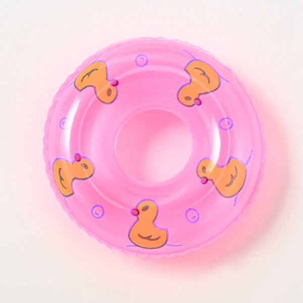Wholesale No.8 inflatable mini swimming ring milk tea shop donut small swimming ring baby bathing swimming ring toy accessories