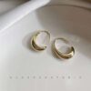 Wholesale Personalized Simple Glow Surface Cool Ear Ring South Korea Elegant Internet Popular Fashion Light Luxury Design Sense Small Earrings for Women
