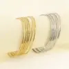 Wholesale Ion Plating (IP) 18K Gold Plated Solid Color 304 Stainless Steel Solid Color Waterproof Non Tarnish 304 Stainless Steel Bangle