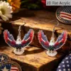 Wholesale Retro Acrylic Statue Print Drop Earrings For Women In White And Red With 304 Stainless Steel Ear Pins
