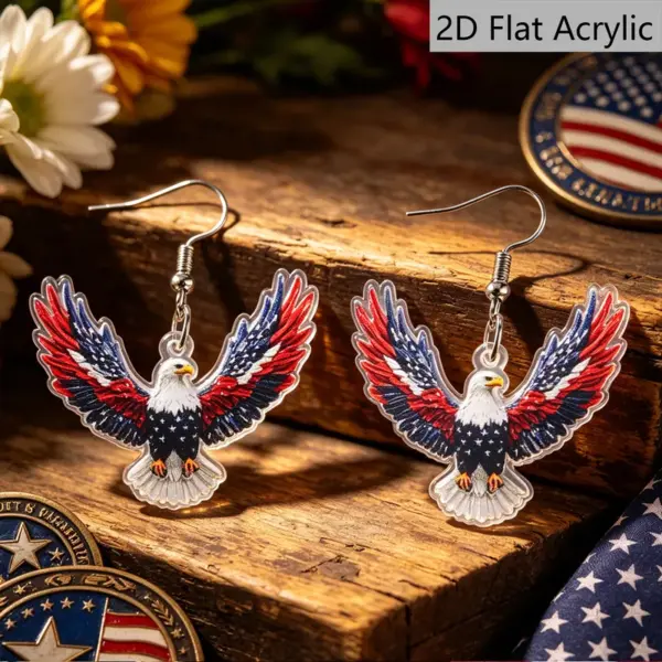 Wholesale Retro Acrylic Statue Print Drop Earrings For Women In White And Red With 304 Stainless Steel Ear Pins