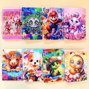 Wholesale Acrylic Notebook Cross-border TK Explosions Loose-leaf A7A5 Highland Cow Mary Cat Taylor Mario Animal