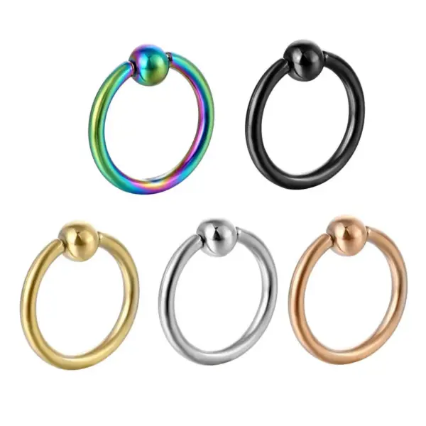 Wholesale Stainless Steel Gold Electroplating Unisex Nose Pin C Rod Breast Ring Nose Ring Nose Pin