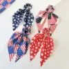 oly-1f6330dda86197c0d8d0ec7a193ac094 Wholesale Multicolor Bubble Braid Hair Rope Bow Tie Hair Accessory Made Of Cloth, Perfect For Independence Day