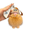 Wholesale Real Fox Fur Doll Car Keychain Hanging Cute Plush Doll Doll Bag Pendant Couple Gift