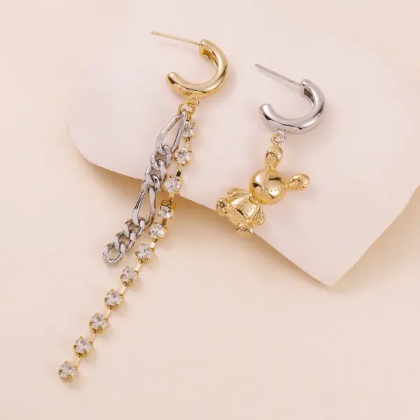 Wholesale 1 Pair Luxurious Simple Style Commute Tassel Copper Drop Earrings