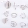 Wholesale 304 Stainless Steel Geometric PVD Coated Stone-Free Golden Plated Lady Queen Sexy Rings