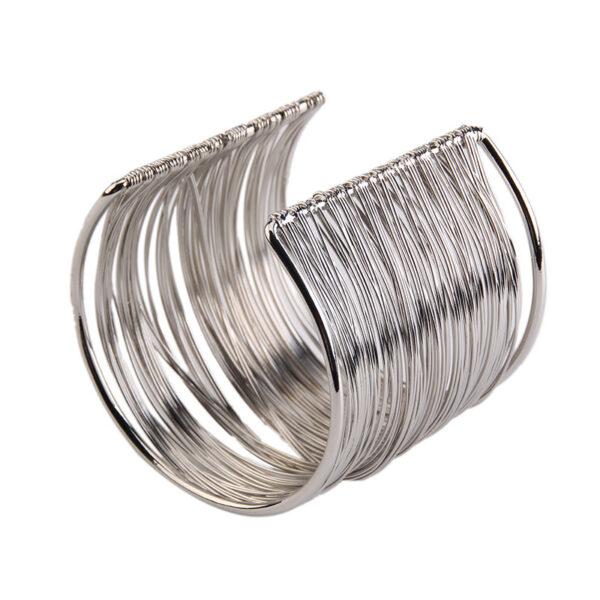 Wholesale Retro High-Quality Wire Bracelets Exaggerated Metal Open Bracelets Personalized Women's Hand Accessories