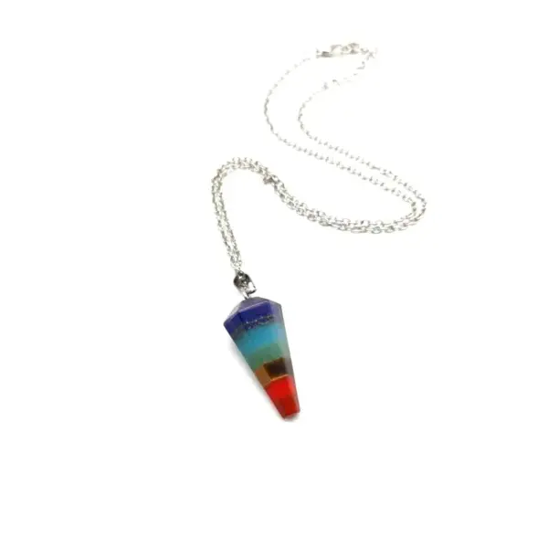 Wholesale Natural Crystal Mosaic Hexagonal Column Pendant Necklace Wedding Ethnic Style Alloy Geometric Pattern Leaf Design For Women