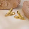 Wholesale 1 Pair Simple Style Classic Style Heart Shape 304 Stainless Steel Imitation Gold Electroplating Ear Studs