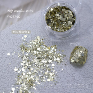 Internet celebrity large sequins-light champagne (yh257-02)