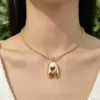 Wholesale Electroplated Letter Pendant Necklace For Women With 18K Real Gold Plated Copper And PVD Coated Finish, Featuring A Beaded Chain