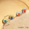 Wholesale PVD Coated Real Gold Plated 18K Gold Heart Shape 304 Stainless Steel Marine Style Simple Style Classic Style Waterproof Non Tarnish Ear Studs