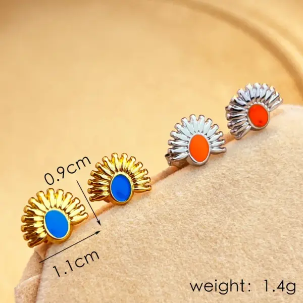 Wholesale PVD Coated Real Gold Plated 18K Gold Heart Shape 304 Stainless Steel Marine Style Simple Style Classic Style Waterproof Non Tarnish Ear Studs