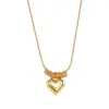 Wholesale Quadrilateral Necklace For Women With 304 Stainless Steel Chain And Pendant, Featuring Golden Electroplated Finish