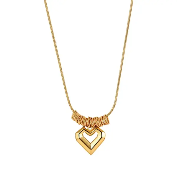 Wholesale Quadrilateral Necklace For Women With 304 Stainless Steel Chain And Pendant, Featuring Golden Electroplated Finish