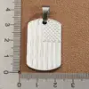 Wholesale DIY Jewelry High-Quality Polished 304 Stainless Steel Rhinestone Cross Handmade National Flag Square Pendant