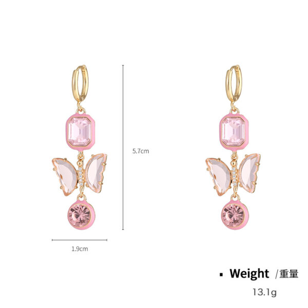 oly-1ff8b77140a1e368b5b75608758edc7d Wholesale Kenjie autumn and winter Valentine's Day love peach two-piece earrings Women's fashion semi-precious stone drop oil earrings