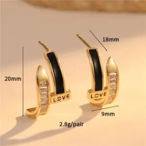 14k Gold H-12029 / Black