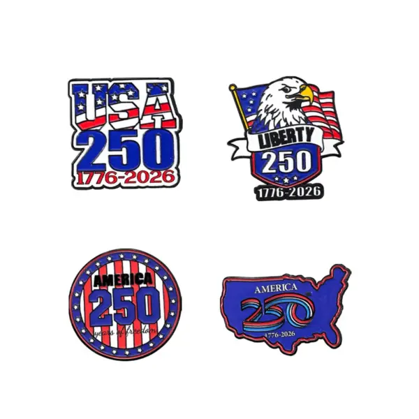 Wholesale United States Cartoon Pinback Badge Metal Pin Featuring Stamping Craft In Multicolor