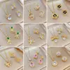 Wholesale Copper Simple Style Plating Inlay Rhombus Bow Knot Zircon Jewelry Set