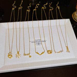oly-201a0feb5fd0ab24372949effe66d830 Wholesale Fashionable Light Luxury Titanium Steel Necklace for Women Versatile High-End Niche Pendant Sweet Temperament Clavicle Chain Non-Fading Accessory