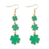 oly-2023c832e8ddee4c6e18583a2103a8b7 Wholesale St. parcret Festival Irish green clover tassel pendant drop oil earrings