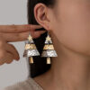 Wholesale Christmas Two-Color Earrings Necklace Gift Personalized Creative Exaggerated Holiday Carnival Jewelry for Women