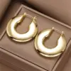 Wholesale Three-dimensional Geometric Earrings For Women In Copper With KC Golden Water Plating And 0.03µm Thick Coating