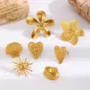 oly-202bdf9fe5df7e40097e127ebef9055c Wholesale Jewelry Modern Style Classic Style Flower 304 Stainless Steel Plating Open Rings