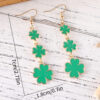 oly-2033e09b8d5a47c85e92d4b8b208137a Wholesale St. parcret Festival Irish green clover tassel pendant drop oil earrings
